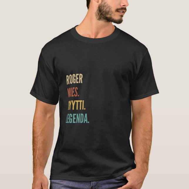 Funny Finland First Name Design - Roger T-Shirt (Vorderseite)