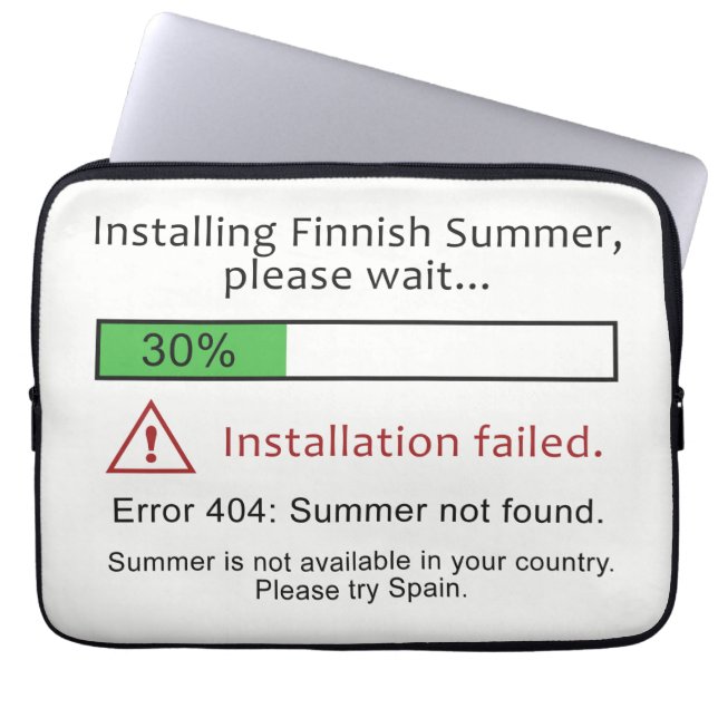Funny Finnish Summer Laptop-Ärmel Laptopschutzhülle (Vorderseite)