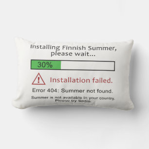Funny Finnish Summer throw Kissen