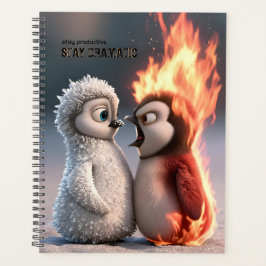 Funny Fire and Ice Penguin Planer