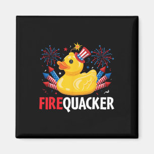 Funny Firecracker Ente 4. Juli Magnet