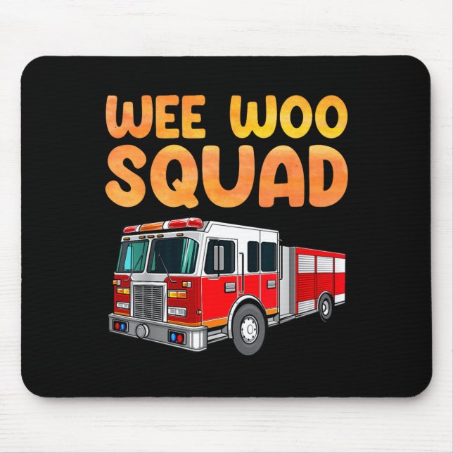 Funny Firefighter Art For Kids Men Women Fireman F Mousepad (Vorne)
