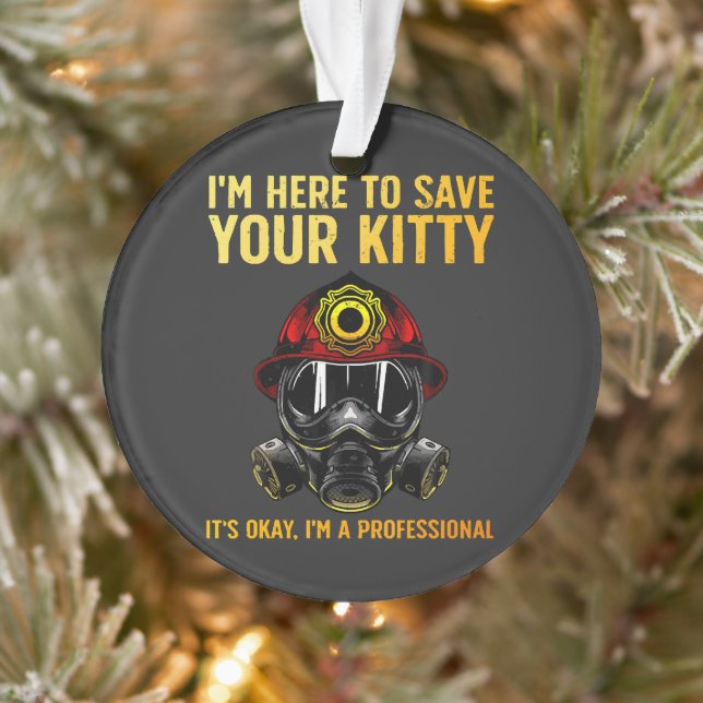 Funny Firefighter For Fireman Ornament (Baum)