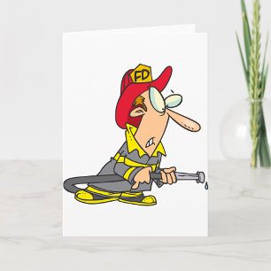 Funny Firefighter mit Hose Emergency Responder Karte