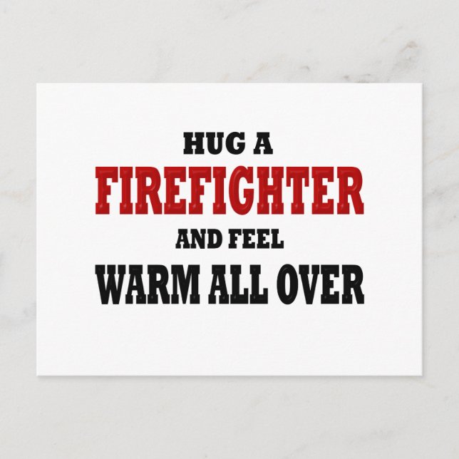 Funny Firefighter Postkarte (Vorderseite)