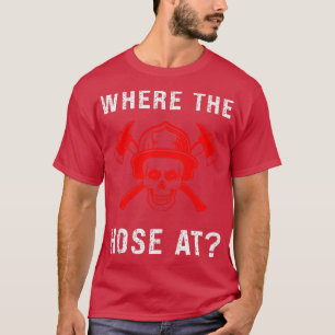 Funny Fireman, wo das Haus auf Feuerwehrtank T-Shirt