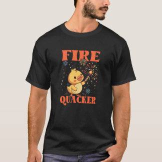 Funny Fireworks mit Goose Duck Fire Quacker Swea T-Shirt