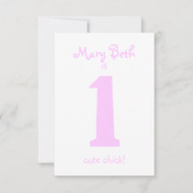 Funny First Birthday Girl Party Einladung