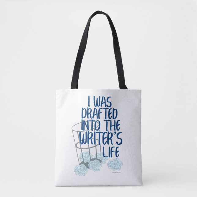 Funny First Draft Author Book Slogan Design Tasche (Vorderseite)