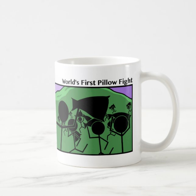 Funny First Kissen Fight Stickman Tasse - 114 (Rechts)