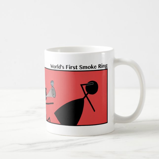 Funny First Smoke Ring Stickman Tasse - 122 (Rechts)