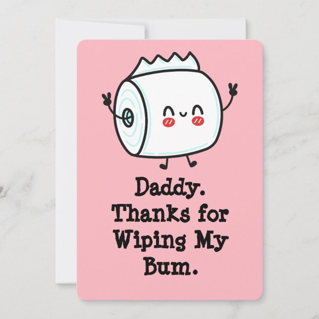 Funny First Vatertag Card vom Baby Einladung (Vorderseite)