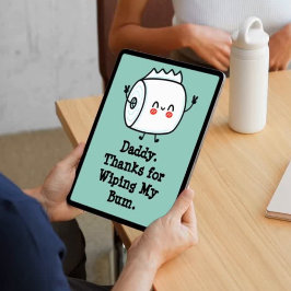 Funny First Vatertag Card vom Baby Einladung