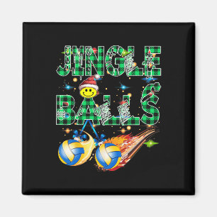 Funny First Weihnachten als Vater Jingle Volleybal Magnet
