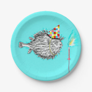 Funny Fish Birthday Pappteller