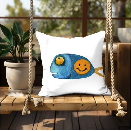 Funny Fish Illustration dekorative Innenarchitektu Kissen