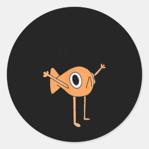 Funny Fish Le Poisson Steve für Kinder Frauen Runder Aufkleber
