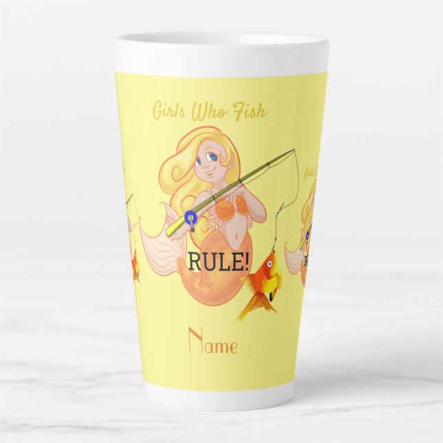 Funny Fish Meerjungfrau Girl Thunder_Cove   Milchtasse (Vorderseite)