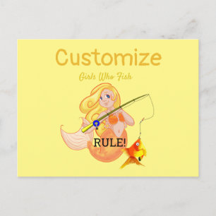 Funny Fish Meerjungfrau Girl Thunder_Cove Postkarte