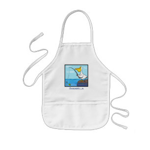 Funny Fish Pelican Cartoon Kinderschürze