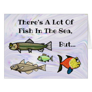 Funny Fish Seezunge Romantische Grußkarte