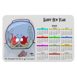 Funny Fish Story 2024 Calendar Foto Magnet