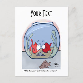 Funny Fish Story Postcard Postkarte