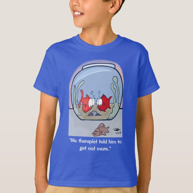 Funny Fish Story T-shirt garçon (Devant)