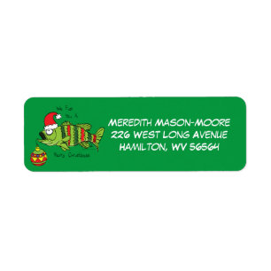 Funny Fish Weihnachtsbass Fischen Niedlicher Carto
