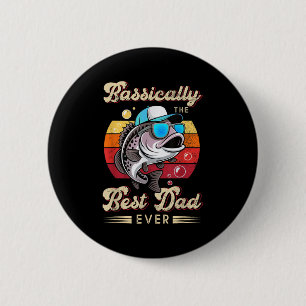 Funny Fisherman Best Vater Ever B Fishing Fathers Button