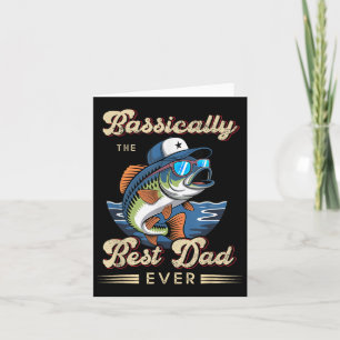 Funny Fisherman Best Vater Ever B Fishing Fathers  Karte