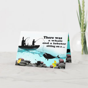 Funny Fisherman Birthday Card Karte
