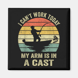 Funny Fisherman, ich kann heute nicht arbeiten, me Magnet