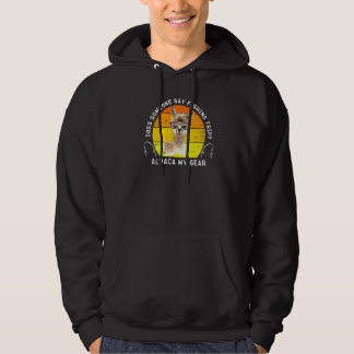 Funny Fishing Alpaca My Gear Fisherman Pun Angler Hoodie