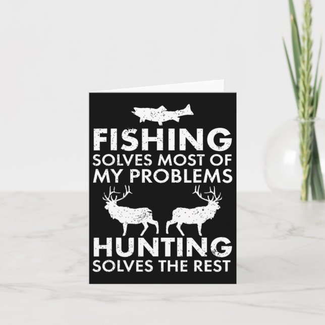 Funny Fishing and Jagd Geschenk Weihnachten Spaß H Karte (Vorderseite)