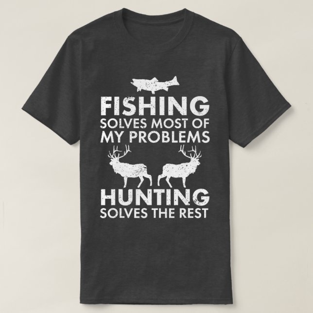 Funny Fishing and Jagd Geschenk Weihnachten Spaß H T-Shirt (Design vorne)