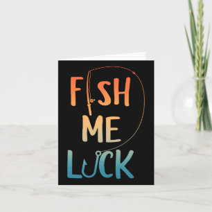 Funny Fishing Art for Men Boys Kids Fisherman Boat Karte