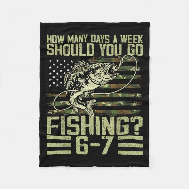Funny Fishing Boy Teens Kid Camouflage Usa Flag B  Fleecedecke (Vorderseite)
