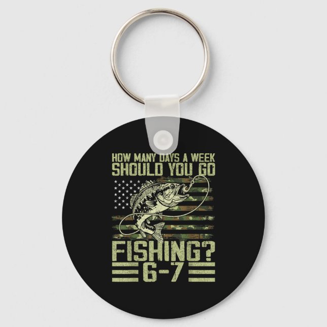 Funny Fishing Boy Teens Kid Camouflage Usa Flag B  Schlüsselanhänger (Vorderseite)