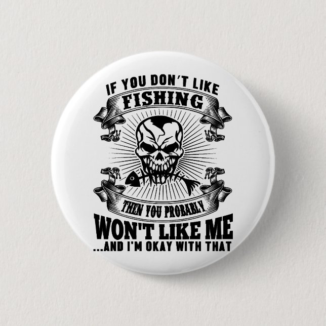 Funny Fishing Button (Vorderseite)
