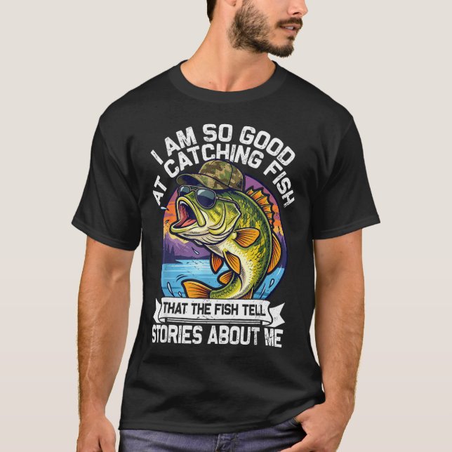 Funny Fishing Dad Men Funny Reel Cool Fish B Fishi T-Shirt (Vorderseite)