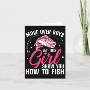 Funny Fishing Design für Mädchen Frauen Fisch Karte