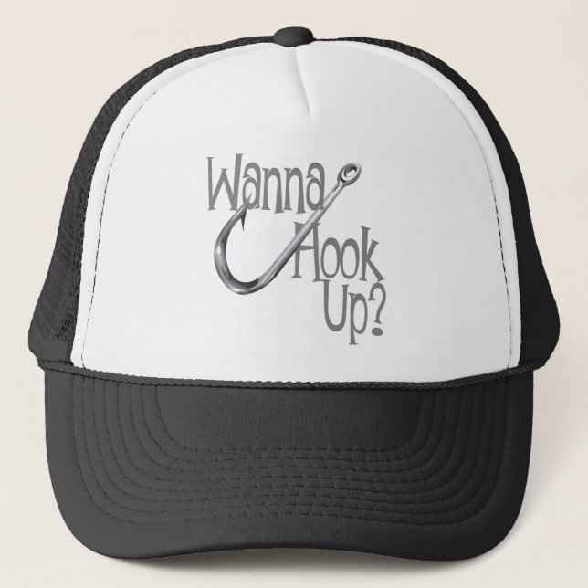 Funny Fishing - Hook UP Verabredet Truckerkappe (Vorderseite)