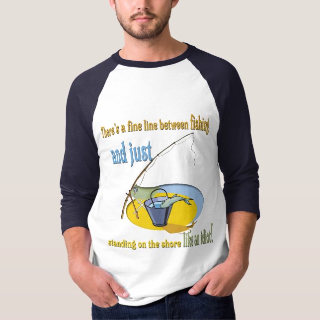Funny Fishing Idiot T-Shirt (Vorderseite)