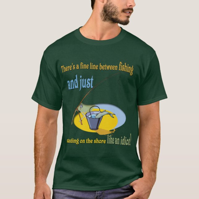 Funny Fishing Idiot T-Shirt (Vorderseite)