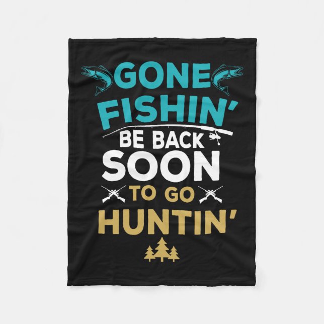Funny Fishing Junter Junting Fisherman Gift Fleecedecke (Vorderseite)
