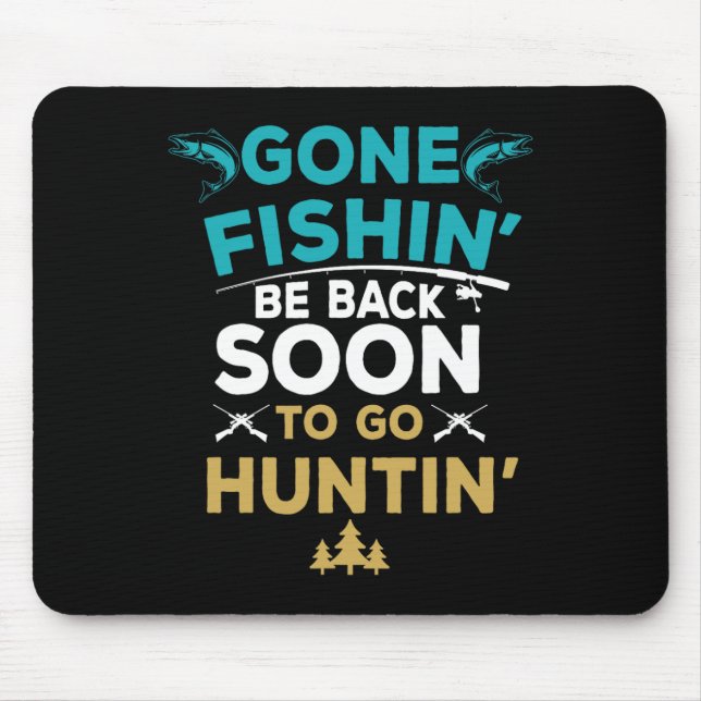 Funny Fishing Junter Junting Fisherman Gift Mousepad (Vorne)