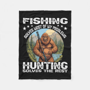 Funny Fishing Junting Halloween Spaß Hunter Fleecedecke