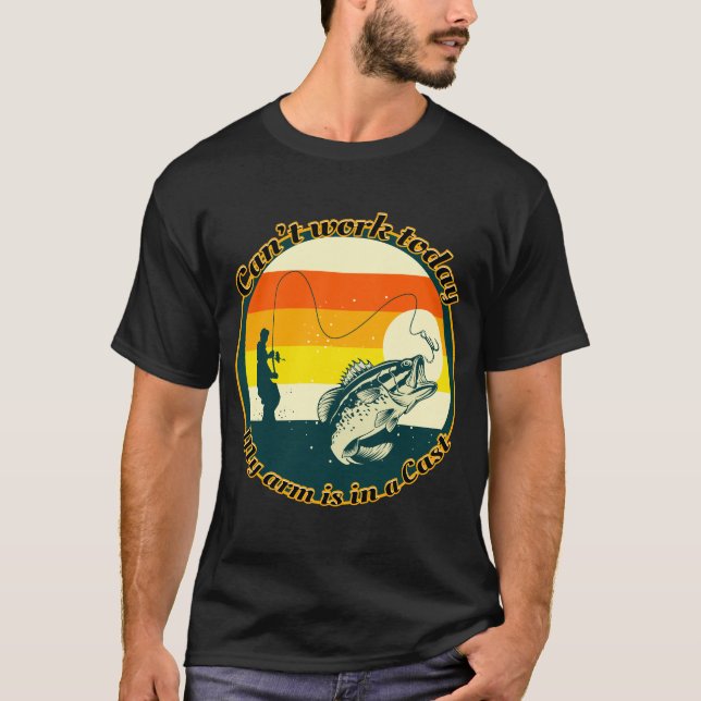 Funny Fishing kann heute nicht mehr funktionieren T-Shirt (Vorderseite)
