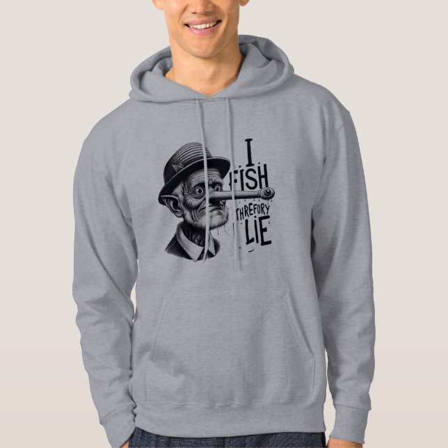 Funny Fishing Liar Hoodie (Vorderseite)